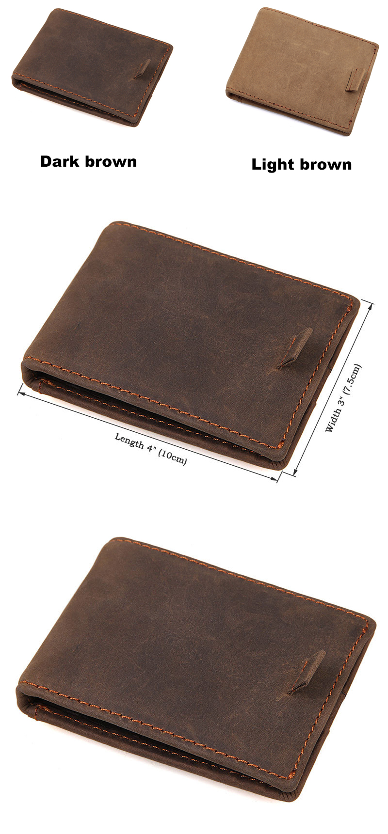 Leather money clip