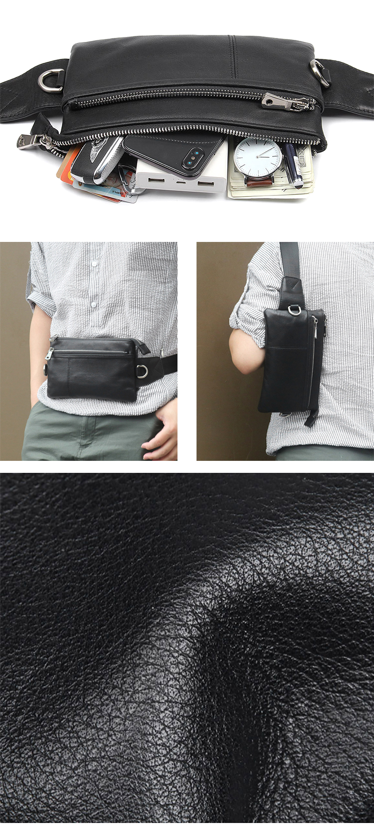 leather waist bag