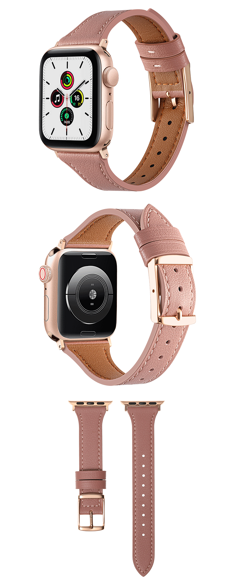 full grain leather watch strap