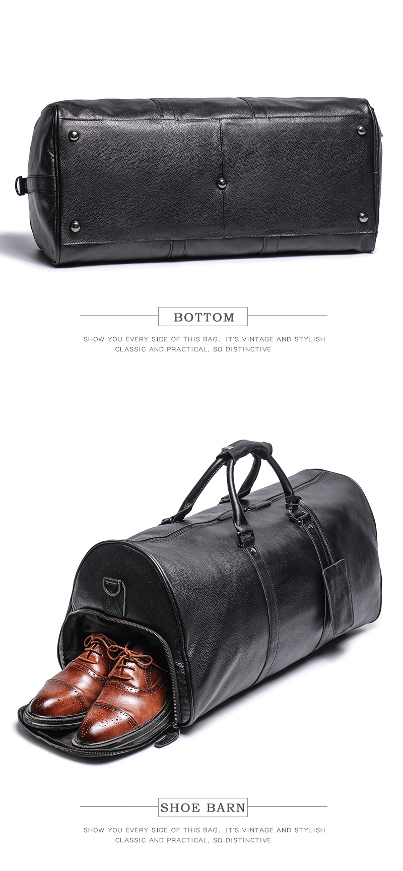 leather travel bag