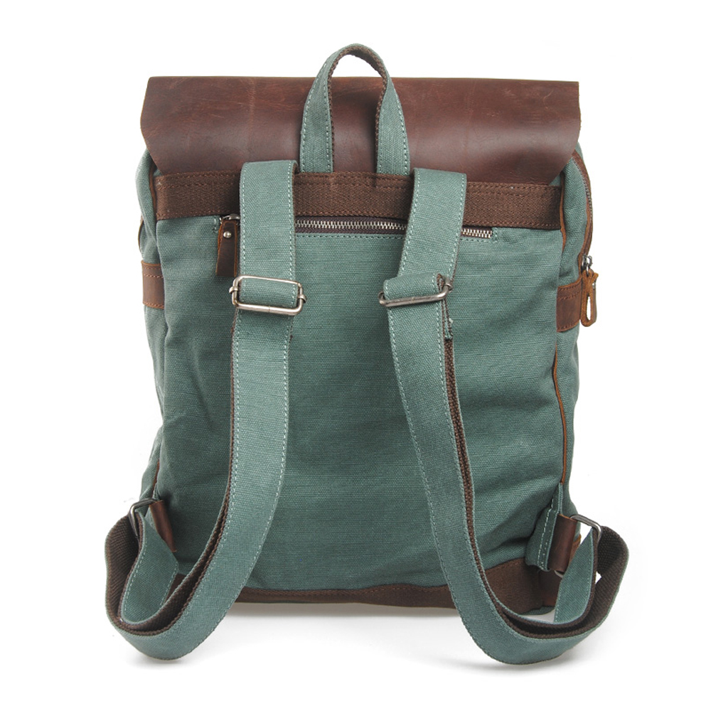 China factory wholesale canvas and genuine leather jansport backpacks