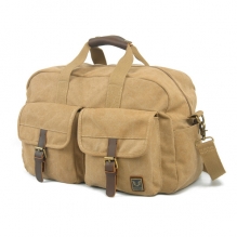 Big brand famous designer fancy khaki canvas leather waterproof bicycle travel bag