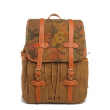 2015 hot sale fashion design canvas leather sports leisure bags backpack