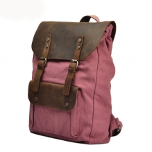 New Trendy Vintage Waxed Canvas rucksack Backpack for school