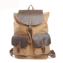Hot trend good price high quality waxed canvas student day pack