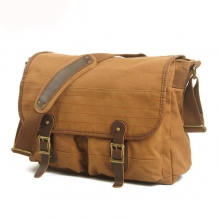 European Khaki canvas cell phone single shoulder bag for men