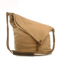Simple design daily use canvas fabric hobo shoulder bag for girls