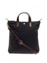 2016 New arrival branded black canvas leather shoulder tote bag