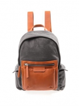 Popular design custom wax canvas leather school backpack for teenagers