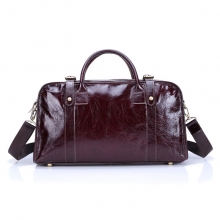 Newest design high end vintage leather travel weekender bag