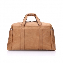 Oem factory price camel color real leather travel duffel bags