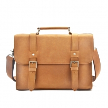 Handmade good quality men designer crazy horse leather messenger bags
