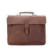 Top quality low price real leather mens shoudler briefcase