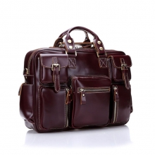 High end good quality leather weekend duffle bag for men