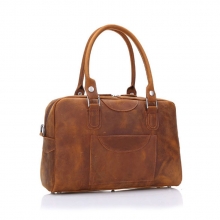 Factory price good quality crazy horse leather tote weekend bag