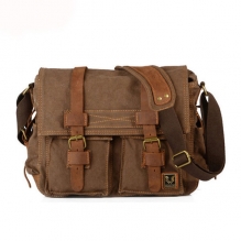 High quality good protection thick canvas leather camera shoulder bag