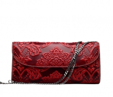 2017 new arrival Chinese style cowhide envelope evening clutches for ladies