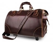 Oem branded high quality vintage genuine leather doctor weekender bag