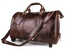 High end handmade genuine leather travel bags suitcase
