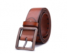 2016 fashion design mens vintage rivets brown leather belts