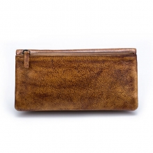 Custom unique design vintage leather card wallet for men