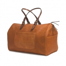 China factory price vintage tan leather duffle bag for business traveling