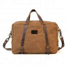 2016 newest design waxy canvas shoulder business bag for men
