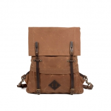 Fashionable daily use vintage brown canvas backpack for school