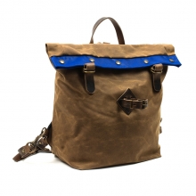 Good quality hot sale custom waxed canvas backpack with leather trim