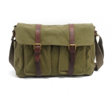 China wholesale price thick canvas messenger school bag for men