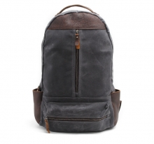 New design vintage style waterproof waxy canvas laptop backpack for school boy