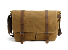 Factory wohlesales 18 Oz waterproof waxy canvas messenger bag camera bag