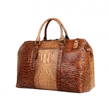 Luxury customized design croc print leather weekend bag for travelling
