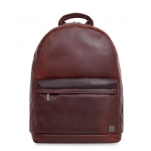 Newest design vintage style reddish brown real leather backpack for men