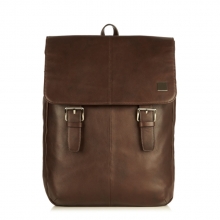 Hot selling good quality urban design brown leather laptop backpack