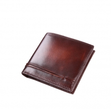 Good quality vintage unique real leather credit card wallet for men