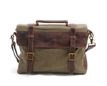 Good quality cheap price vintage design canvas with leather messenger bag laptop messenger bag for school