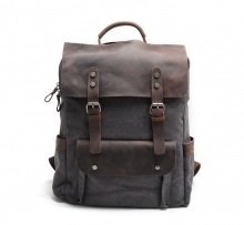 2017 trendy design hiking outdoor mens canvas backpack