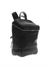 OEM high end black full grain leather laptop school backpack bag
