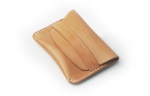 High quality handmade vegetable tanned leather business card or name card holder