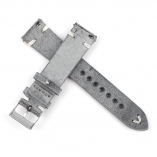 Amazon hot selling watch band vintage grey leather watch band leather watch straps