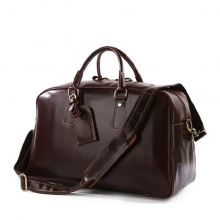 European vintage design top quality real leather travel duffle bag manufacturers in China