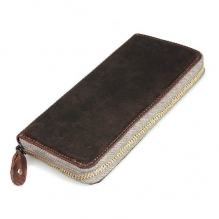 Classical design branded rfid blocking genuine leather zipper wallet for iphone case