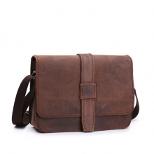Hot selling good quality crazy horse leather messenger bag for men