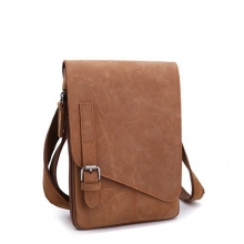 Newest design vintage crazy horse leather sport cell phone sling shoulder bag