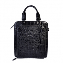 Classical design daily use small size black crocodile leather men handbag factory