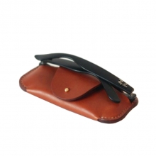 2017 new design vintage style vegetable tanned leather sunglasses hard case leather