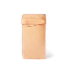 Japanese style hand stitch vegetable tanned leather woman travel wallet