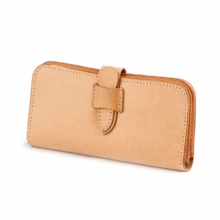Newest design Japanese style vegetable tanned leather travel wallet for men