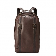 High end low price vintage style real leather laptop backpack bag for men
